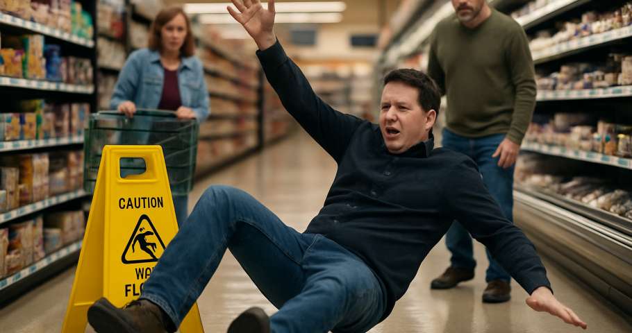 Slip and fall compensation