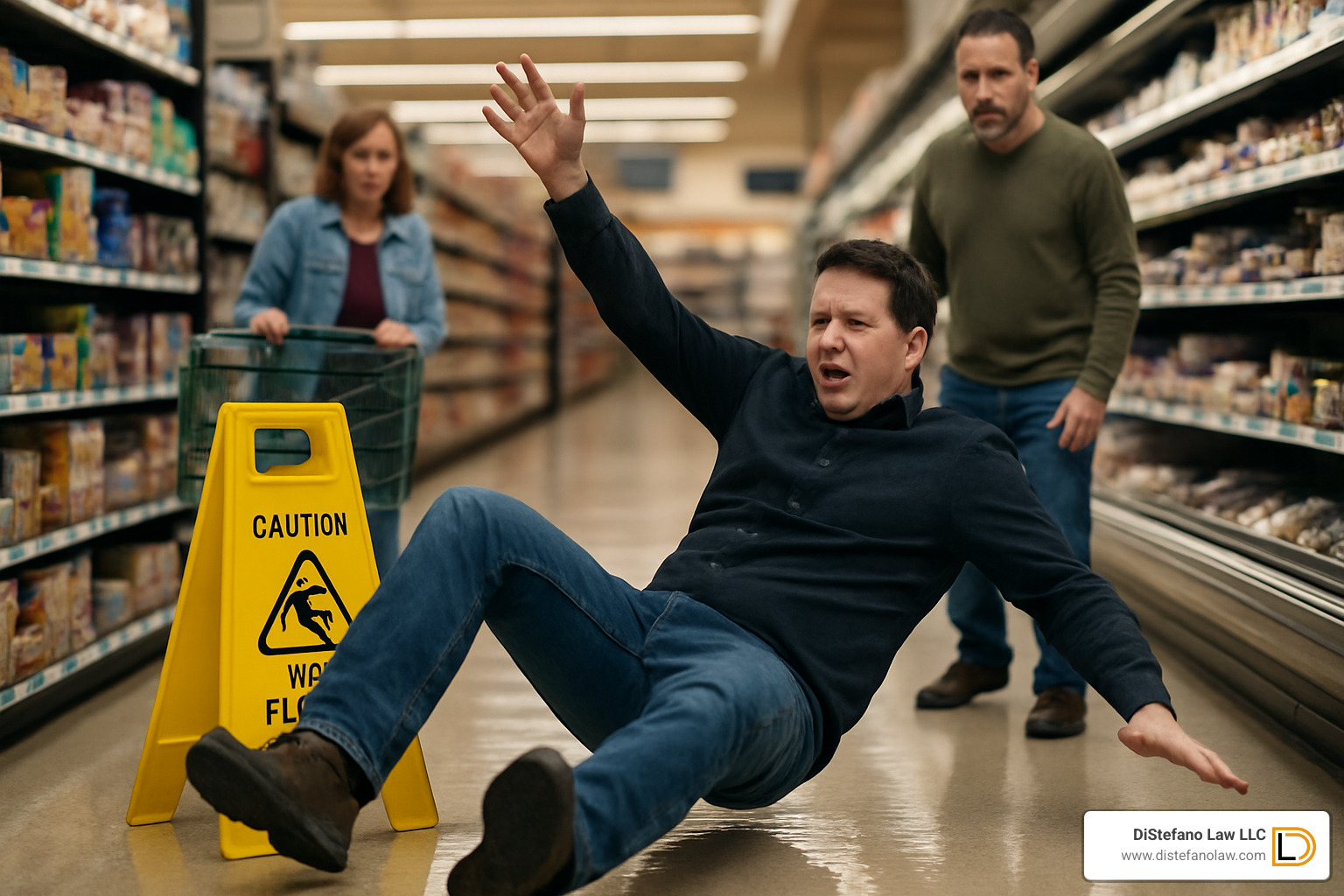 Slip and fall compensation