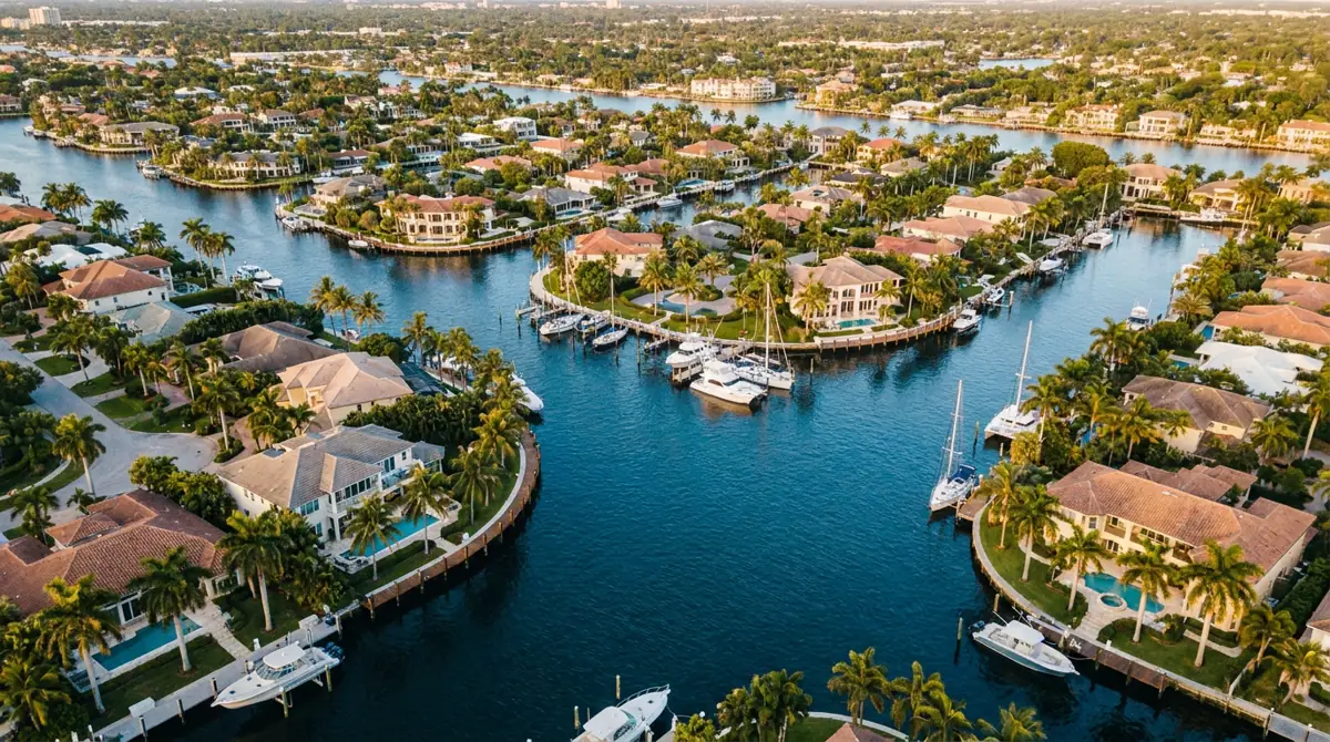 South Florida Intracoastal waterway and marina
